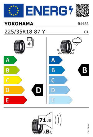 225/35R18 87Y Yokohama Advan AD052 SEMI SLICK