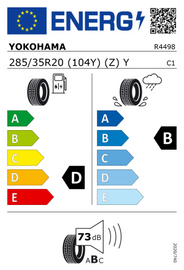 285/35R20 104Y Yokohama Advan AD052 SEMI SLICK
