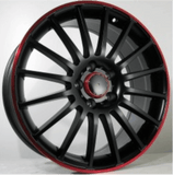 Replica for MERCEDES 280 B Matt Black Red lip 19*8