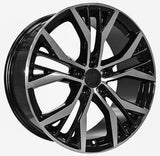 Replica AUDI SEAT SKODA VW 5436 Black Polish 18*8