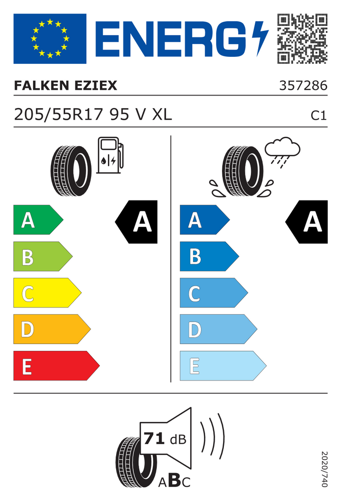 205/55R17 95V Falken e.ZIEX