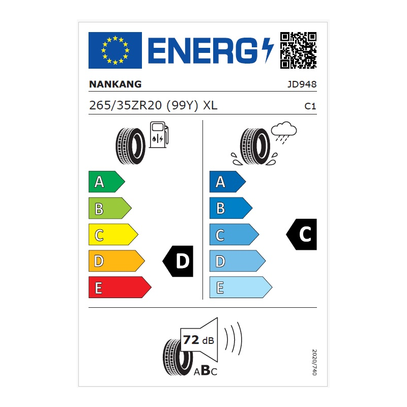 265/35R20 99Y XL Nankang CR-S SEMI SLICK