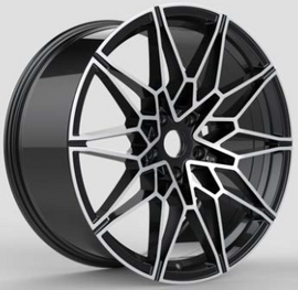 Replica for BMW 375 Black Polish 19*8.5