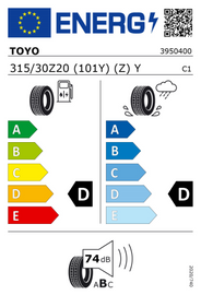 315/30R20 101Y Toyo R888R SEMI SLICK