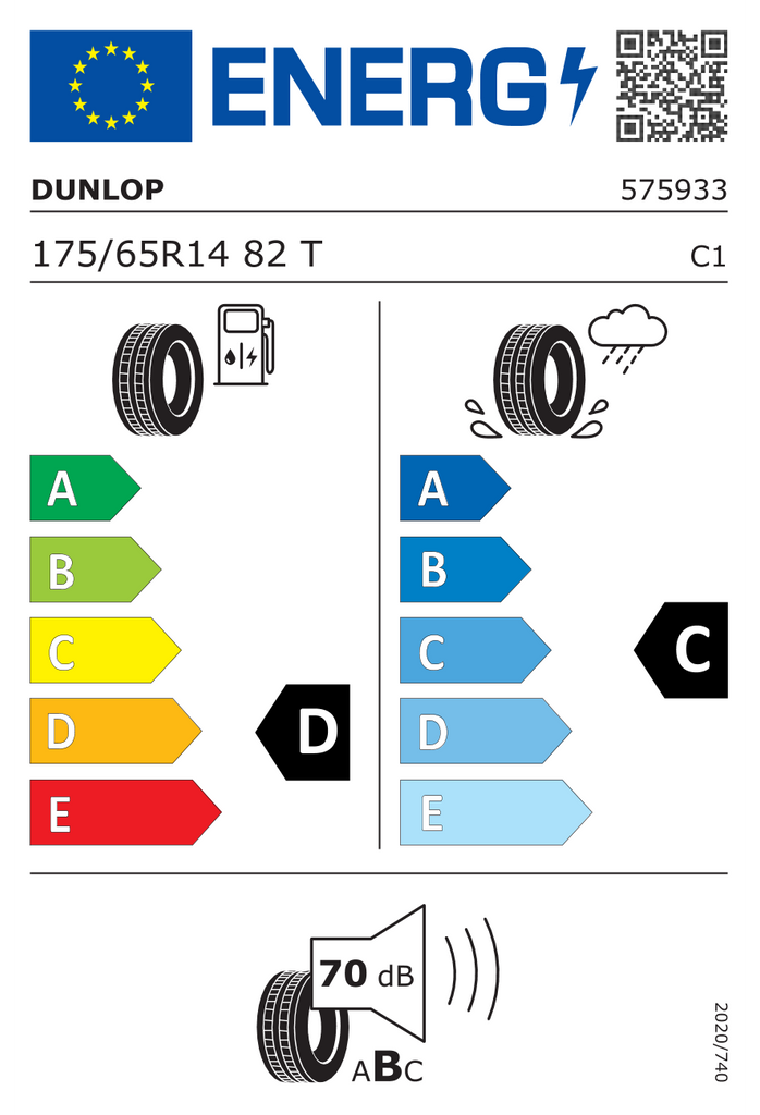 175/65R14 82T Dunlop Sport