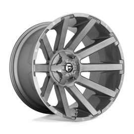 Fuel 1PC D714 Contra Platinum Brushed Gun Metal Tinted Clear 22x10 4X4