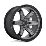 Fuel 1PC D698 Kicker Matt Gun Metal Black Bead Ring 17x9 4X4