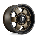 Fuel 1PC D617 Podium Matt Bronze Black Bead Ring 17x9 4X4