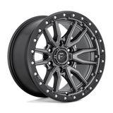 Fuel 1PC D680 Rebel Matt Gun Metal Black Bead Ring 22x10 4X4