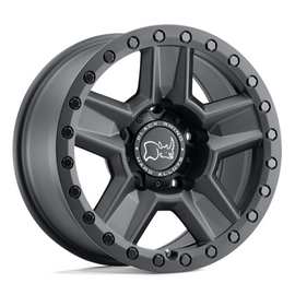 Black Rhino Ravine Matt Black 17*8.5  4*4