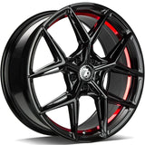 79Wheels SCF-B GLOSS BLACK RED BARELL 18*9