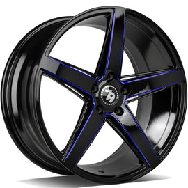 79Wheels SV-N GLOSS BLACK BLUE MILL 19*8.5