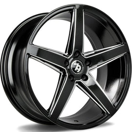 79Wheels SV-N GLOSS BLACK POLISHED MILL 18*9