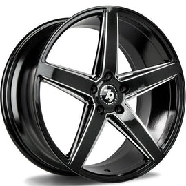 79Wheels SV-N GLOSS BLACK POLISHED MILL 18*8