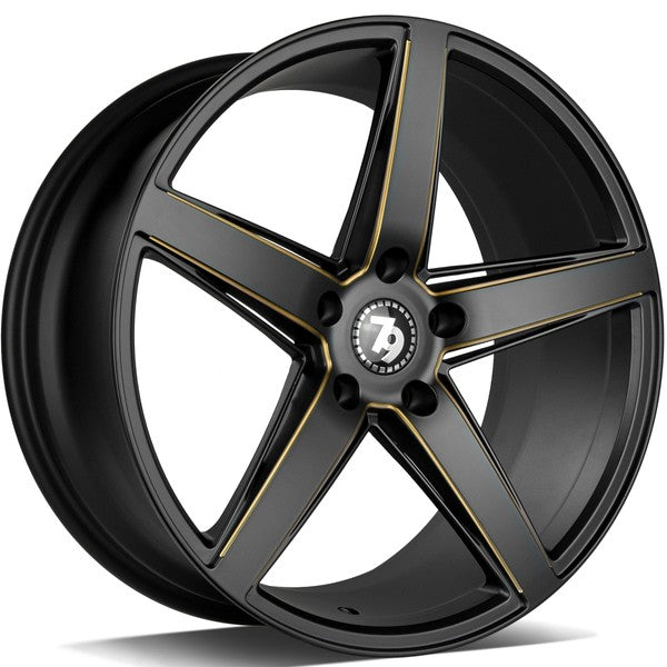 79Wheels SV-N MATT BLACK GOLD MILL 19*8.5