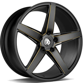 79Wheels SV-N GLOSS BLACK GOLD MILL 18*8