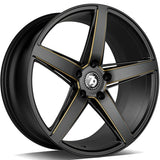 79Wheels SV-N GLOSS BLACK GOLD MILL 18*8
