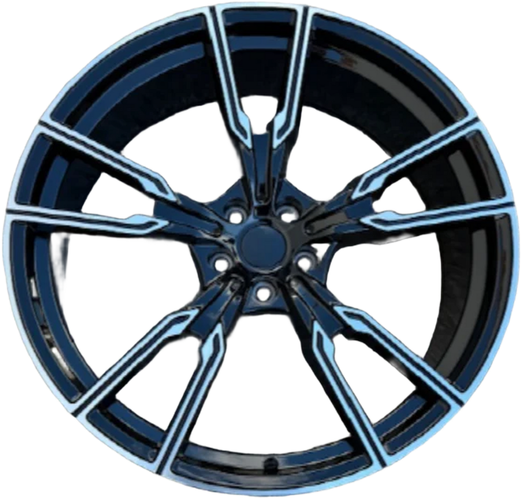 Replica for BMW 112 Black Polish  22*9.5