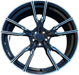 Replica for BMW 112 Black Polish  22*9.5