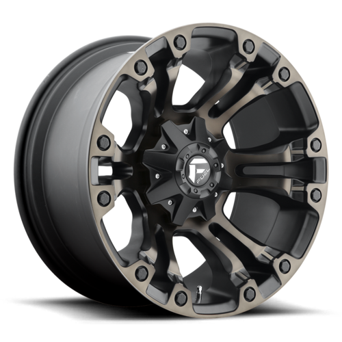 Fuel 1PC D569 Vapor Matt Black Double Dark Tint 20x10 4X4