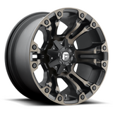 Fuel 1PC D569 Vapor Matt Black Double Dark Tint 22x12 4X4