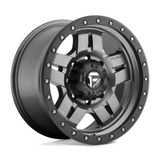 Fuel 1PC D558 Anza Matt Gun Metal Black Bead Ring 15x8 4X4