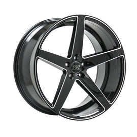 1AV WHEELS ZX9 GLOSS BLACK & CHAMFER 22*10,5 - D-elastikashop