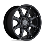 Black Rhino Glamis Matt Black 17*9  4*4