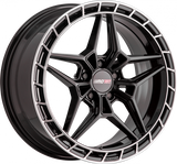 Motec Wheels Futura Schwarz glanz polierter Rand 19*8.5