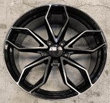 Replica for PORSCHE 104 Black Polish 21*9.5