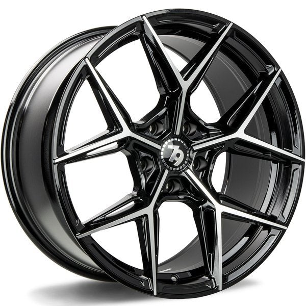 79Wheels SCF-B BLACK POLISHED FACE 18*8