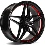 79Wheels SV-A GLOSS BLACK RED BARREL 18*8