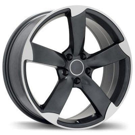 Replica for AUDI 661 Black Polish 16*7.5 - D-elastikashop
