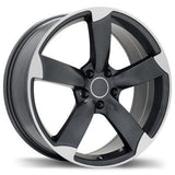 Replica for AUDI 661 Black Polish 16*7.5