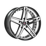 AXE WHEELS EX20 BLACK POLISHED FACE & BARREL 22*10,5