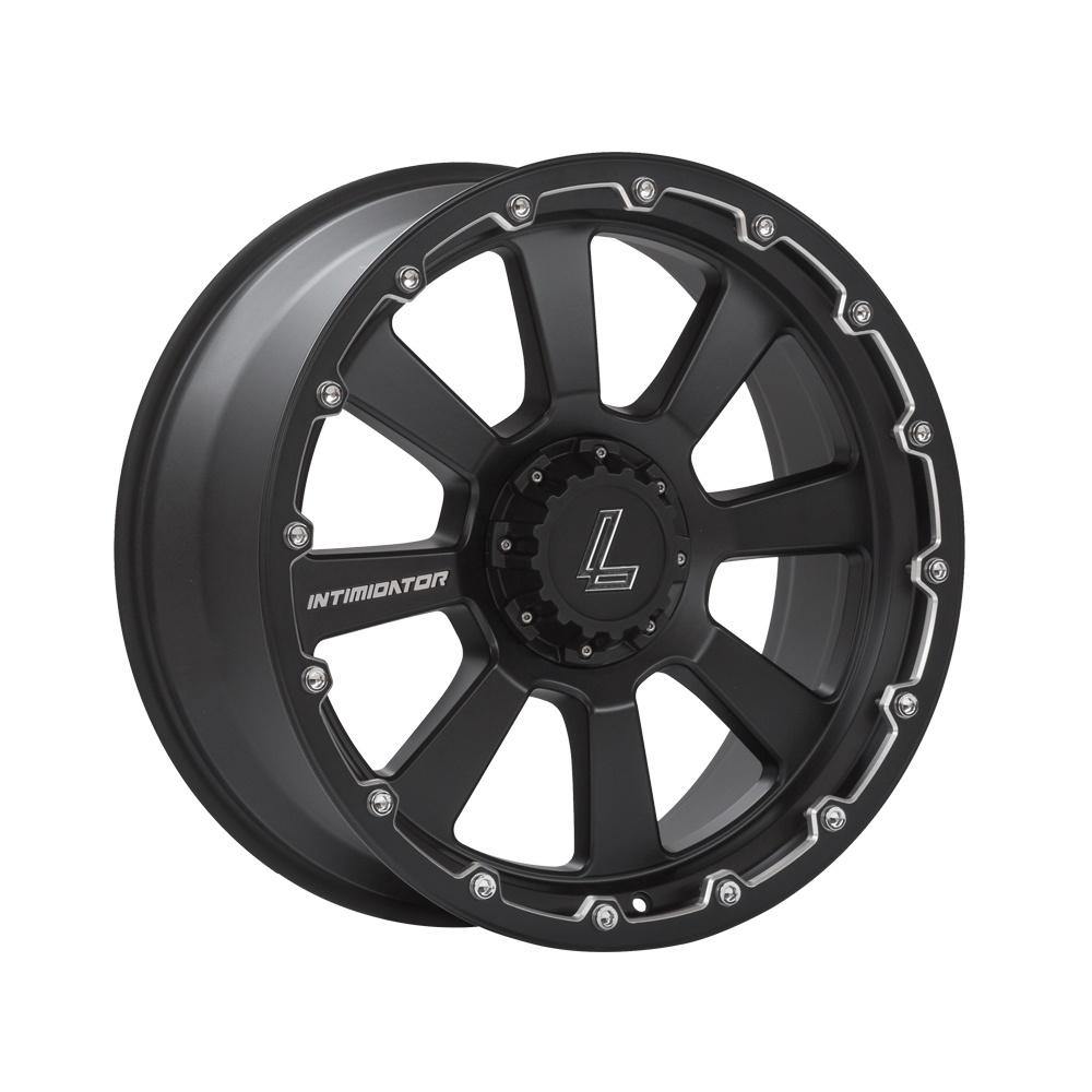 LENSO INTIMIDATOR 8 MATT BLACK &amp; CHAMFER 20*9,5 - D-elastikashop