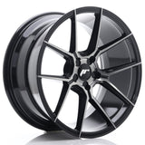 Japan Racing Wheels JR30 Glossy Black Brushed Tinted Face 19*9.5
