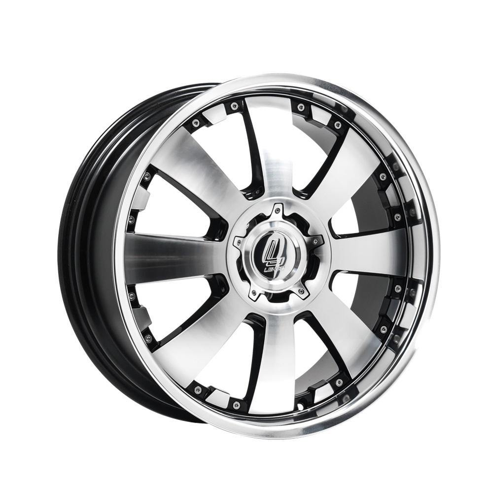 LENSO CONCERTO BLACK POLISHED & MIRROR LIP 18*8.5 4X4 SUV