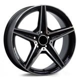 Replica for MERCEDES 554 Black Polish 16*7.5