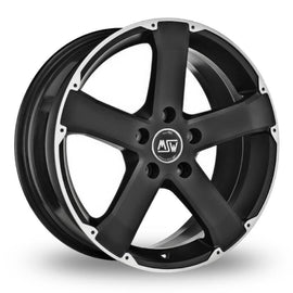 Msw Wheels MSW 45 17*8 Matt Black Full Polished - D-elastikashop