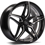 79Wheels SV-A GLOSS BLACK SILVER MILL 18*8