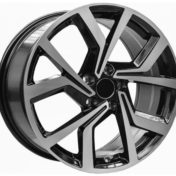 Replica for VW 5573 Black Polish16*6.5 - D-elastikashop