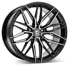 WrathWheels WF9 GLOSS BLACK POLISHED FACE 18*9.5 - D-elastikashop.gr